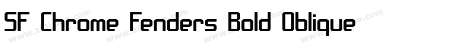 SF Chrome Fenders Bold Oblique字体转换